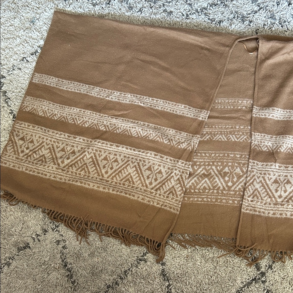 Brown Patterned Swim Cover-Up